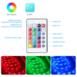 RGB Ledストリップライト5050 3M/セットCE GS ROSE LVD EMC認定LEDストリップライト付き - Product Image 2