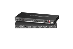 Matriz HDMI de 4K60Hz con EARC D-o-lby Vision SPDIF Salida de audio óptica Interruptor de matriz HDMI 4 en 2 salidas HDCP2.2 Gestión EDID
