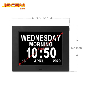 Yeni varış fabrika kaynağı lcd ekran zaman tarih gün 8 inç dijital takvim alarmlı saatler 3 hatırlatmalar yaşlı - Product Image 4