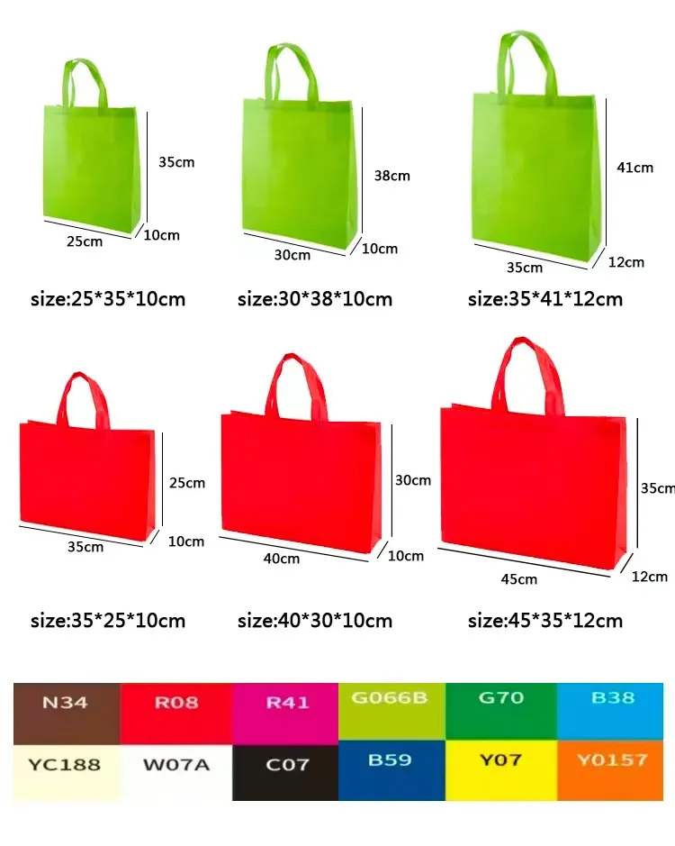 Varios colores: S: 35 de ancho x 25 de alto +10 lados cm