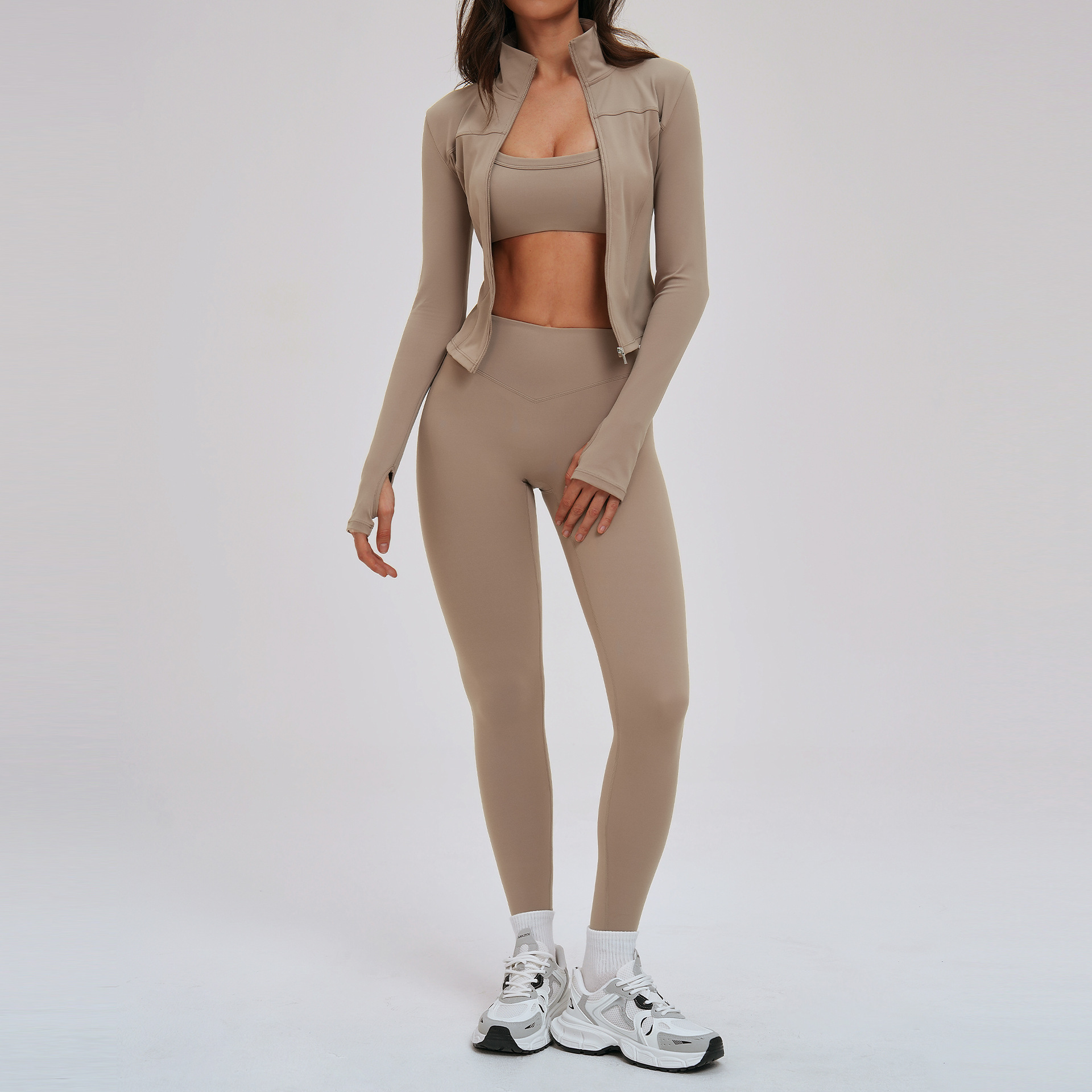 Brown Coat+Bra+Pants
