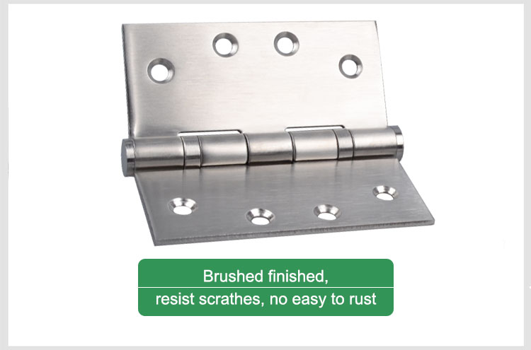 Doorplus High Quality Round Corners 3" Inch 6 Holes Stainless Steel Butt Hinges For Wooden Door