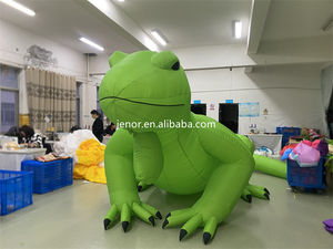 Khổng Lồ Màu Xanh lá cây <span class=keywords><strong>Inflatable</strong></span> iguanas mô hình phim hoạt hình với ánh sáng cho Đảng quảng cáo - Product Image 3