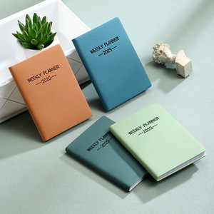 Logo personalizzato A7 PU copertina rigida del NOtebook tascabile settimanale pianificazione pianificazione diario personalizzazione aziendale