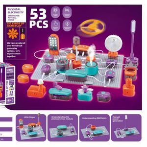 2024 bambini fisica educativa fai da te scattando circuito elettronico giocattolo per bambini stelo scienza esplorazione kit di esperimenti giocattoli - Product Image 4