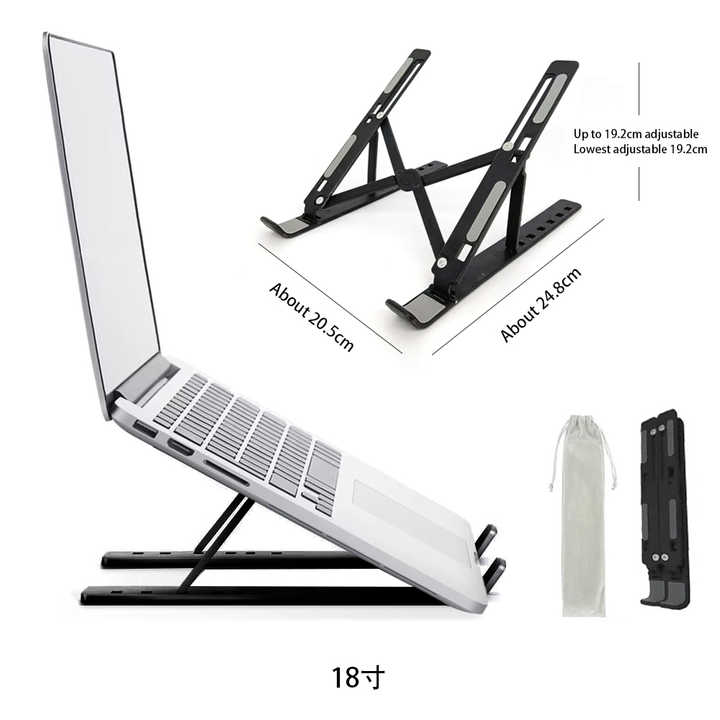 Laptop Stands 7-Levels Adjustable Laptop Stand Aluminium Alloy Adjustable Laptop Holder for Desk Compatible with 9"-15.6"-17.3"