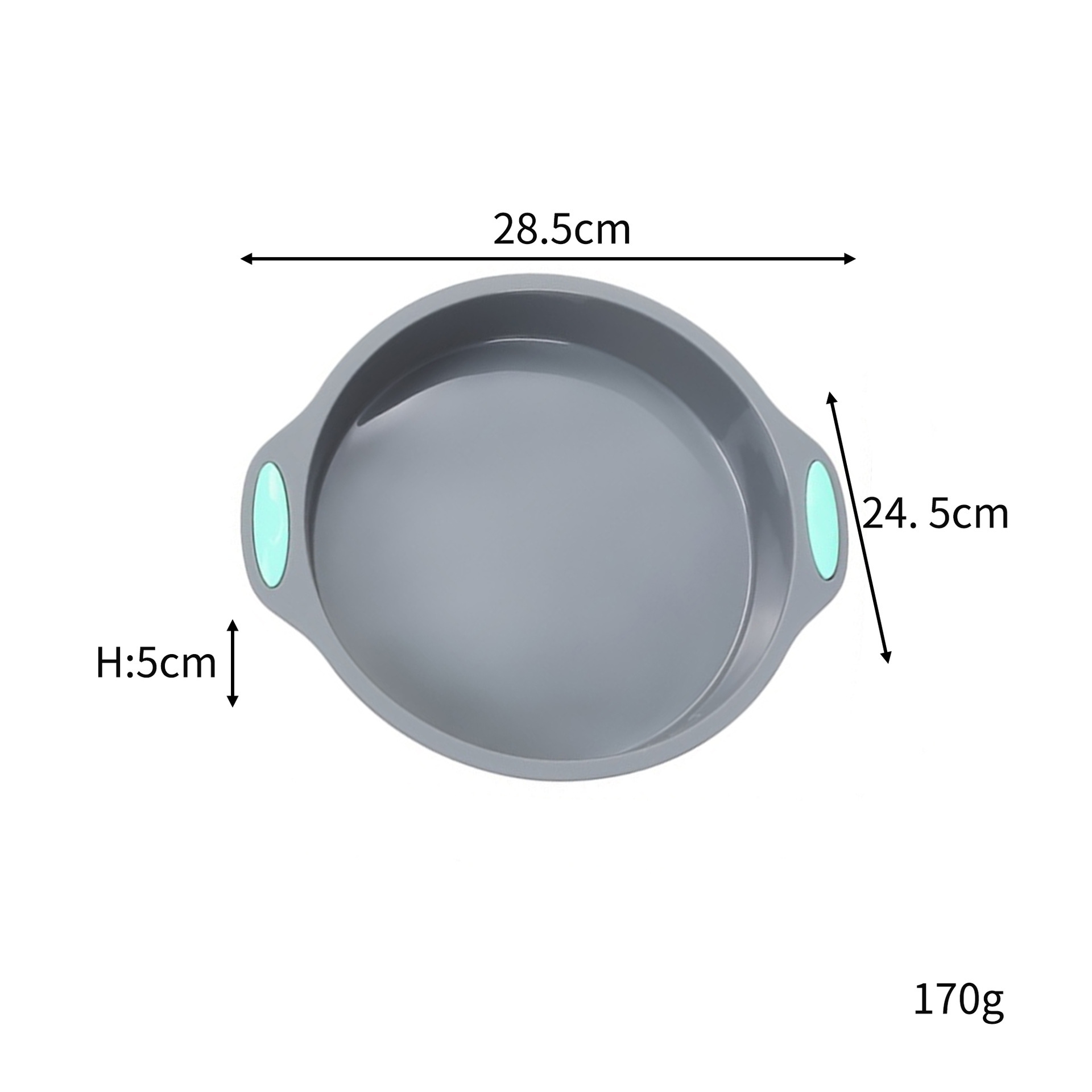 Two-tone Round Silicone Cake Pan with Smooth Bottom