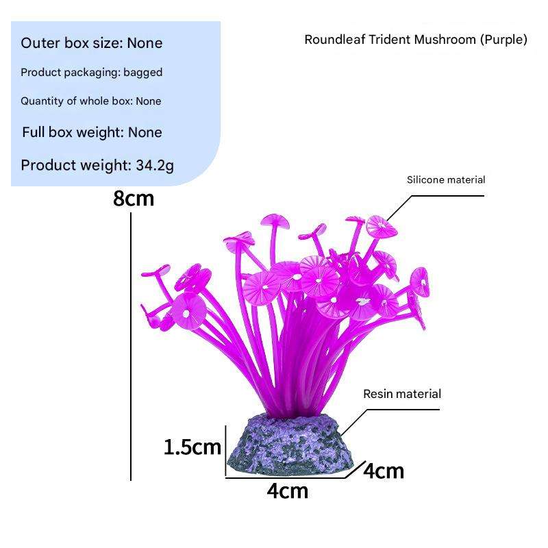 Round-leaf grass trident mushroom (purple)