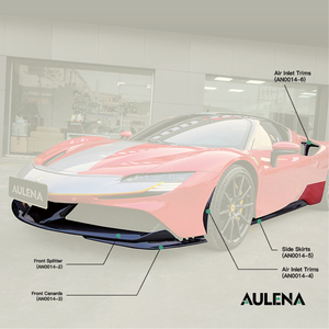Aulena Dry Carbon Front Splitter Spoiler & Heck diffusor Body Kit für Ferrari SF90 M2 Stoßstangen Seiten Röcke Zubehör - Product Image 5
