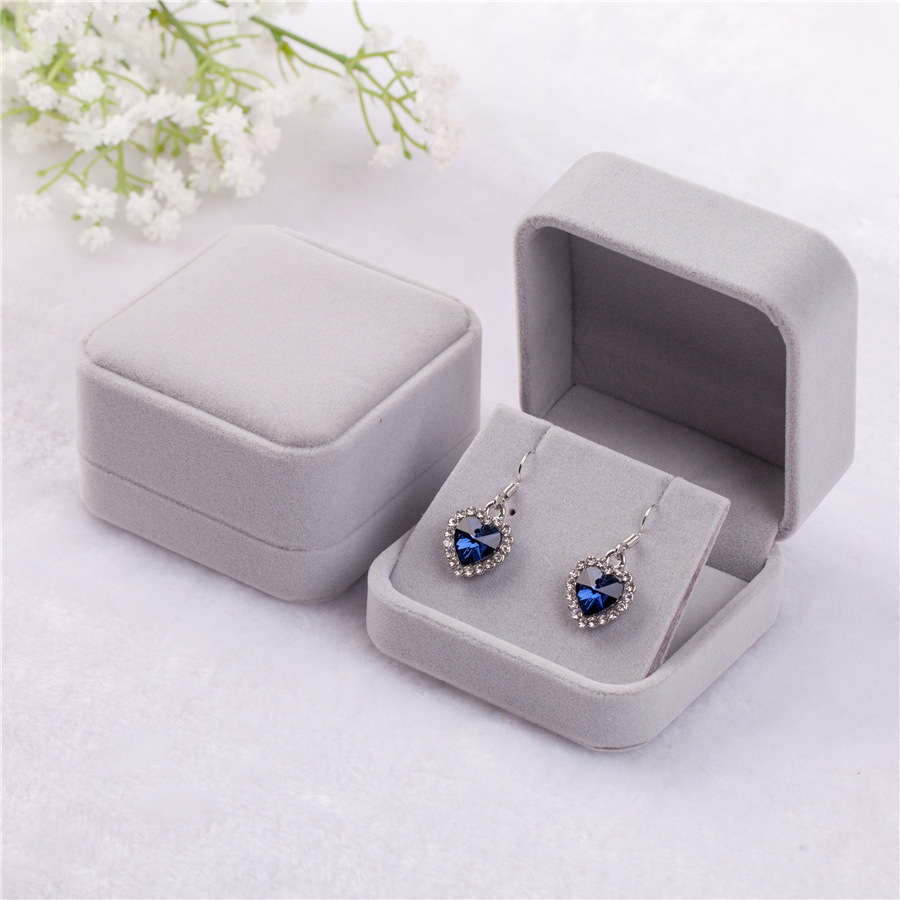 Gray Earring Box 7*7*4cm