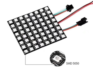 Рекламная Ws2812b Адресуемая Светодиодная панель Arduino гибкий светодиодный пиксельный дисплей 80*80 мм WS2812 RGB светодиодный экран