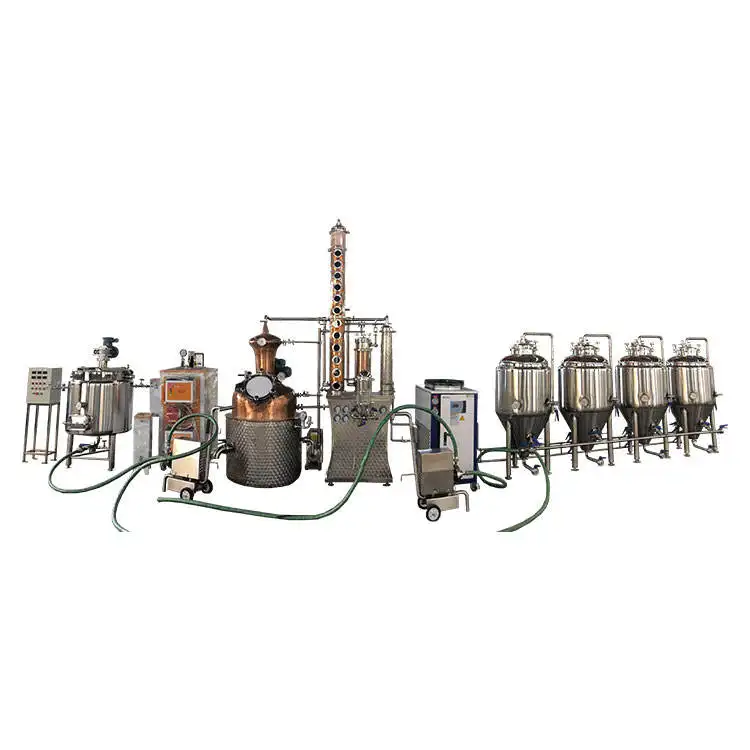 Factory Genyond wine alcohol distillation equipment/moonshine distillery/copper distiller for gin vodka brandy whisky rums
