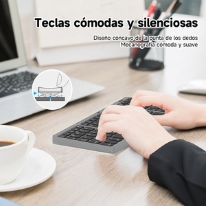 ミニワイヤレスBTキーボードiPadタブレットノートパソコン折りたたみ式スペインスペイン語数字キーパッドUSBインターフェース機械操作新品 - Product Image 3