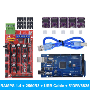 3D-Drucker Mega 2560 R3 RAMPS 1.4 Bedienfeld 5 Stück A4988 oder DRV8825 Schrittmotor antrieb für 3D-Druckerkit für Arduino-Kit - Product Image 6