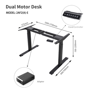 AF2(<strong>A</strong>)-E Dual Motor Modern Height Adjustable Electric Office Workstation Table Ergonomic Stand up Adjustable <strong>Computer</strong> Desk Frame - Product Image 1