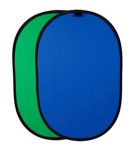 Chromakey Round Pop-up Double Sided Green Blue Backdrop Fabric Paper Canvas Material for <strong>Photo</strong> Studio Live Use Light Feature - Product Image 1
