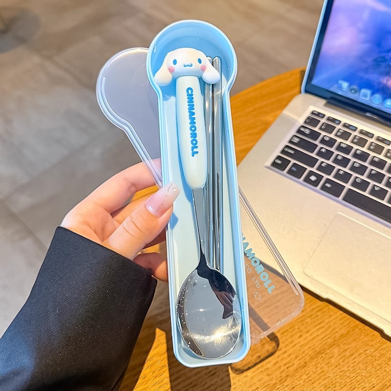 Sanrio stainless steel chopsticks and spoon-cinnamoroll