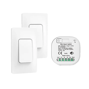 Juego de interruptor inteligente Tuya, controlador remoto inalámbrico WiFi, temporizador, sin batería, paneles de pared, interruptor de luz, funciona con interruptor de Sensor Alexa