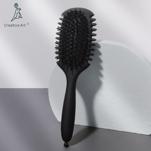 新しいデザインのカール定義ブラシヘアブラシのもつれを取り除き、スタイリングするための新しいプレミアムイノシシ毛定義カーリーヘアブラシ - Product Image 2