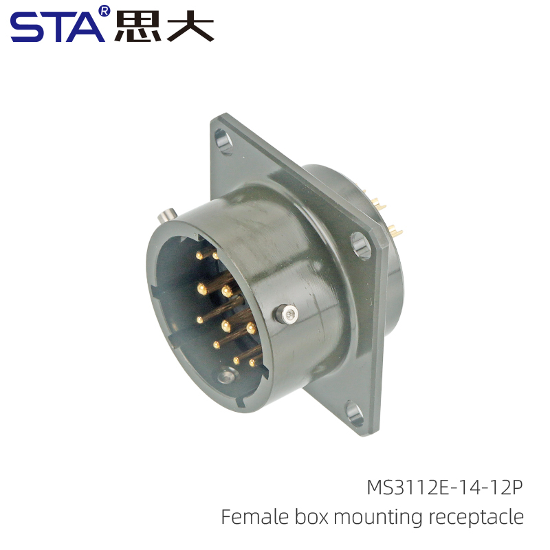 Receptáculo de montaje en caja macho MS3112E