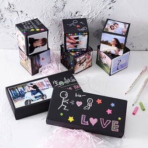 Patlayan konfeti ile yüksek kaliteli Pop-Up hediye kutusu Glitter sürpriz UV avantajı Kraft kağıt doğum günü hediyeleri ve el sanatları için - Product Image 1