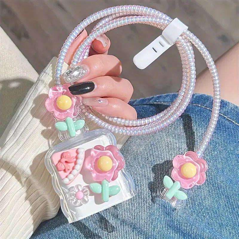 fleurs de gâteau 3D roses-ensemble de 5 pièces