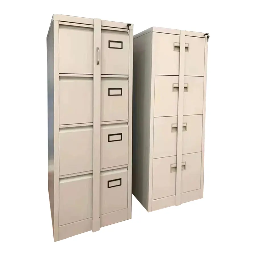 High Quality 4 Drawer vertical Steel Filing Cabinet Easy to Assemble with Bar Lock for Office Furniture