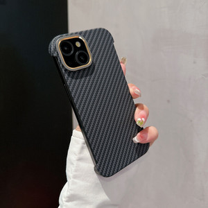 Carbon Fiber Pattern Line Cell Phone Case for iPhone 15 16 Pro Max Lens Protection Slim Phone <strong>Cover</strong> for iPhone 14 13 Pro Max - Product Image 4