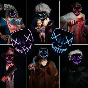 ハロウィーンLEDコールドライト小道具スクリプト狼男キルパーティージャンプタイドプレイVフェイス新しいダブルカラーライトマスク