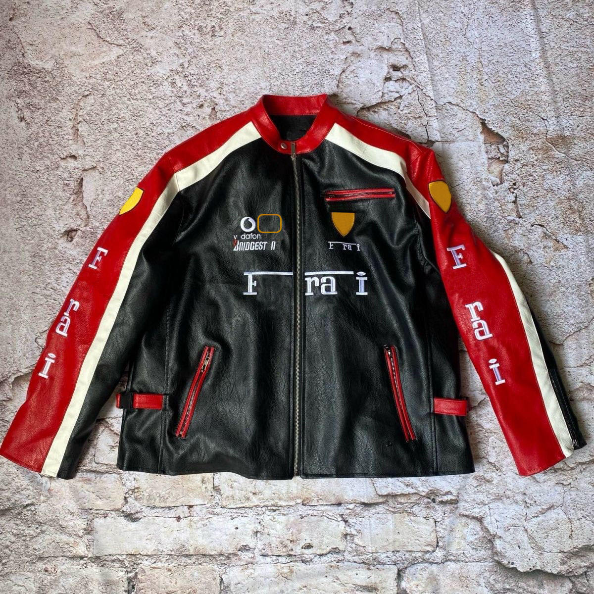 Black leather jacket