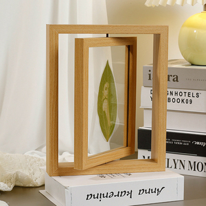 Laser lá khắc gỗ xoay khung ảnh Acrylic hình ảnh khung ảnh cho lá ảnh - Product Image 2
