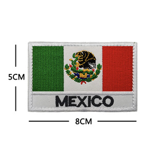 تصميم طائر مكسيكي خيوط ذهبية تطريز قماش ايكو-صفيحة قماشية مصنوعة من الحديد-حقيبة ظهر شعار وطني - Product Image 6