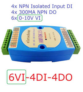 Eletechsup AMVDK15 6ch 4-20MA 0-10V Voltaje de corriente Entrada analógica y 4ch NPN RS485 Modbus PLC HMI Software de configuración de PC - Product Image 6