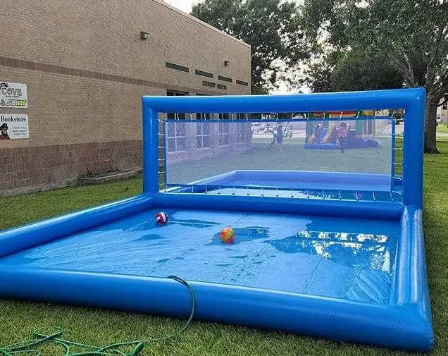 Outdoor floating inflatable volleyball field water beach volleyball court float game for sale