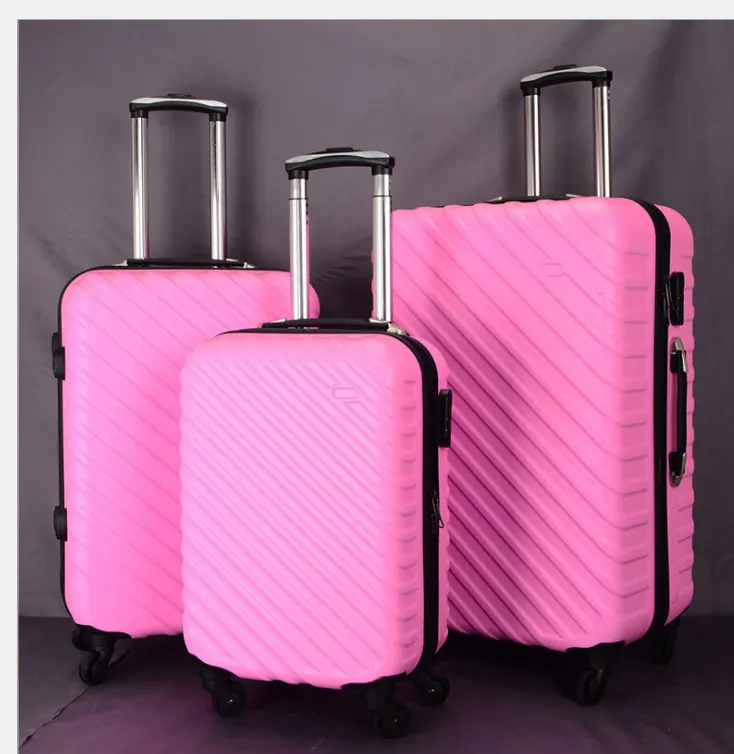 Розовый винтажный чемодан багажник багажная тележка чемодан на колесиках дорожный Профессиональный багаж