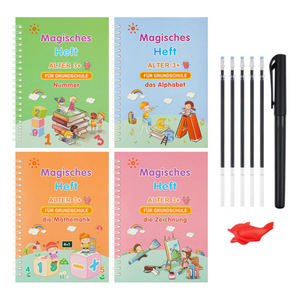 หนังสือมายากลสำหรับเด็กจากเยอรมันฝรั่งเศสหนังสือคัดลายมือคณิตศาสตร์หนังสือฝึกเขียนด้วยมือ