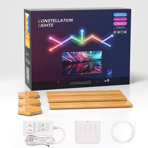 RGB akıllı ışıklar oyun müzik Sync ile DIY LED aydınlatma için ev ses uzaktan kumanda oturma odası için mevcut siyah beyaz - Product Image 4