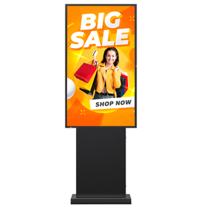 55 polegadas Outdoor IP67 Nível Digital Signage e Touch Displays para Piso Permanente Tela Único Outdoor Floor Standing Quiosque