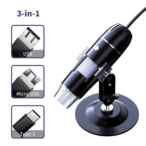 Microscopio trinocular digital con fuente de luz LED 1600x3 en 1, 2,0 millones de HD para ordenador Android y tipo monocular universal - Product Image 4