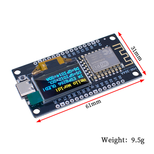WGZX NodeMCU ESP8266 Entwicklungs platine mit 0,96 Zoll OLED-Anzeige CH340G ESP-12F <span class=keywords><strong>WiFi</strong></span>-Modul TYPE-C USB für <span class=keywords><strong>Arduino</strong></span>/Micro python