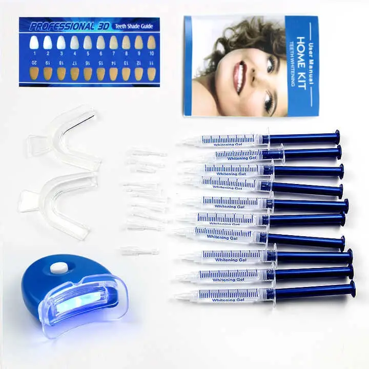 Kit sbiancante professionale per lo sbiancamento dei denti sistema di sbiancamento dei denti bianco brillante Kit Gel sbiancante con luce a LED
