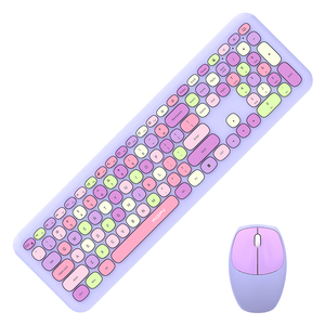 MOFii Cute 104 <strong>Keys</strong> 666 Full-<strong>Sized</strong> Typewriter Keycap Colorful <strong>Keyboards</strong> <strong>Computer</strong> Laptop Desktop Wireless <strong>Keyboard</strong> and Mouse - Product Image 3