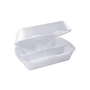 <strong>Al</strong> Bayader Foam <strong>Hinged</strong> Technology Disposable 3-Compartment Plastic Carryout Food Containers 3-Compartment Plastic <strong>Boxes</strong> - Product Image 5