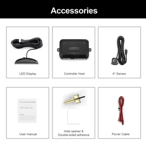 Hot Sale Universal Auto Car Truck Parking <strong>Sensor</strong> <strong>Reverse</strong> Ultrasonic Radar Parking <strong>Sensor</strong> System with Alarm <strong>4</strong> Probes