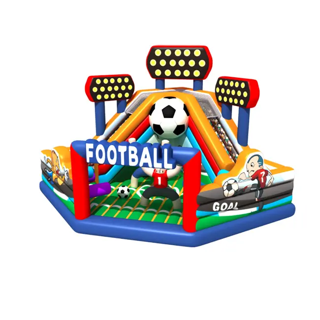 Terrain de jeu gonflable avec ballon coloré, petite piscine à balles, château gonflable