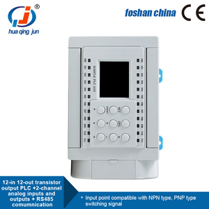 Huaqingjun 12-in 12-out Transistor <strong>Output</strong> PLC 2-Channel Analog <strong>Inputs</strong> <strong>Outputs</strong> 0-20mA <strong>4</strong>-20mA PLC Controller for Converter