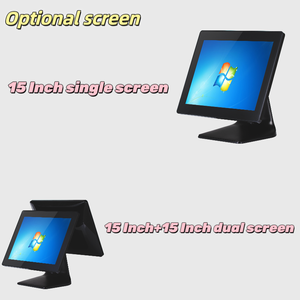 <strong>Multi</strong> <strong>Function</strong> Dual Screen <strong>Pos</strong> System 15 Inch+9.7&quot; or 15&quot; Capacitive Touch Screen All in One <strong>Pos</strong> Terminal Desktop Cash Register - Product Image 4