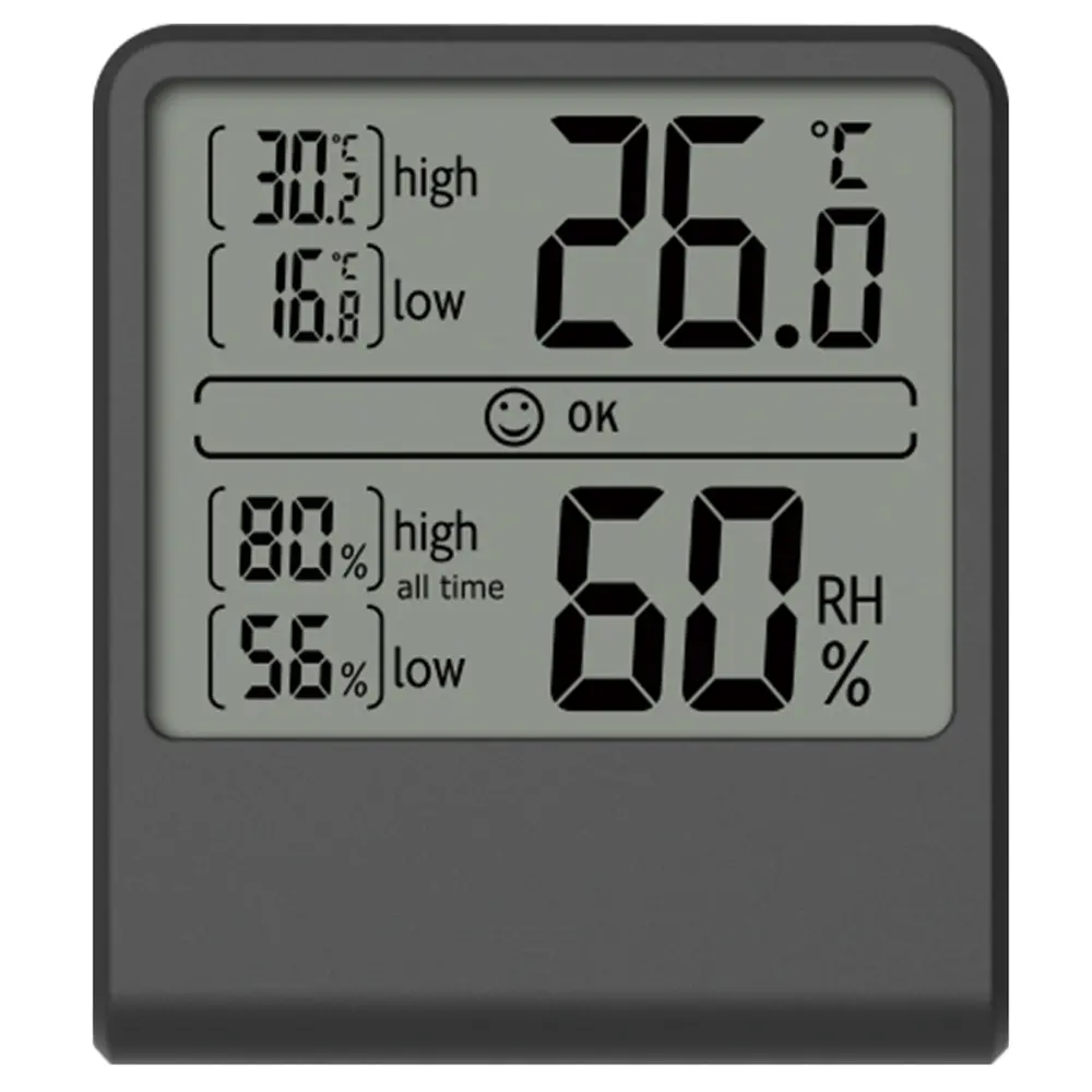 Habitación interior LCD Medidor electrónico de temperatura y humedad Termómetro digital Higrómetro Termómetro doméstico