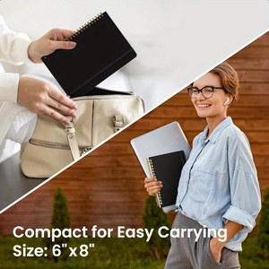 Durable A5 Spiral Journal <strong>Notebook</strong> <strong>with</strong> PVC Cover Black <strong>Graph</strong> <strong>Paper</strong> Planning Book - Product Image 4