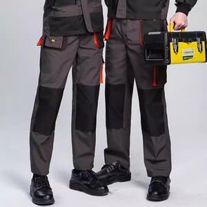 कपास काम पैंट पुरुषों महिलाओं टिकाऊ गर्मी ऑटो मरम्मत वेल्डिंग कार्य ट्रेजर ढीले फिट वर्कवेअर - Product Image 4